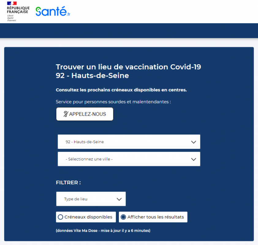 Trouver un centre de vaccination dans les Hauts-de-Seine