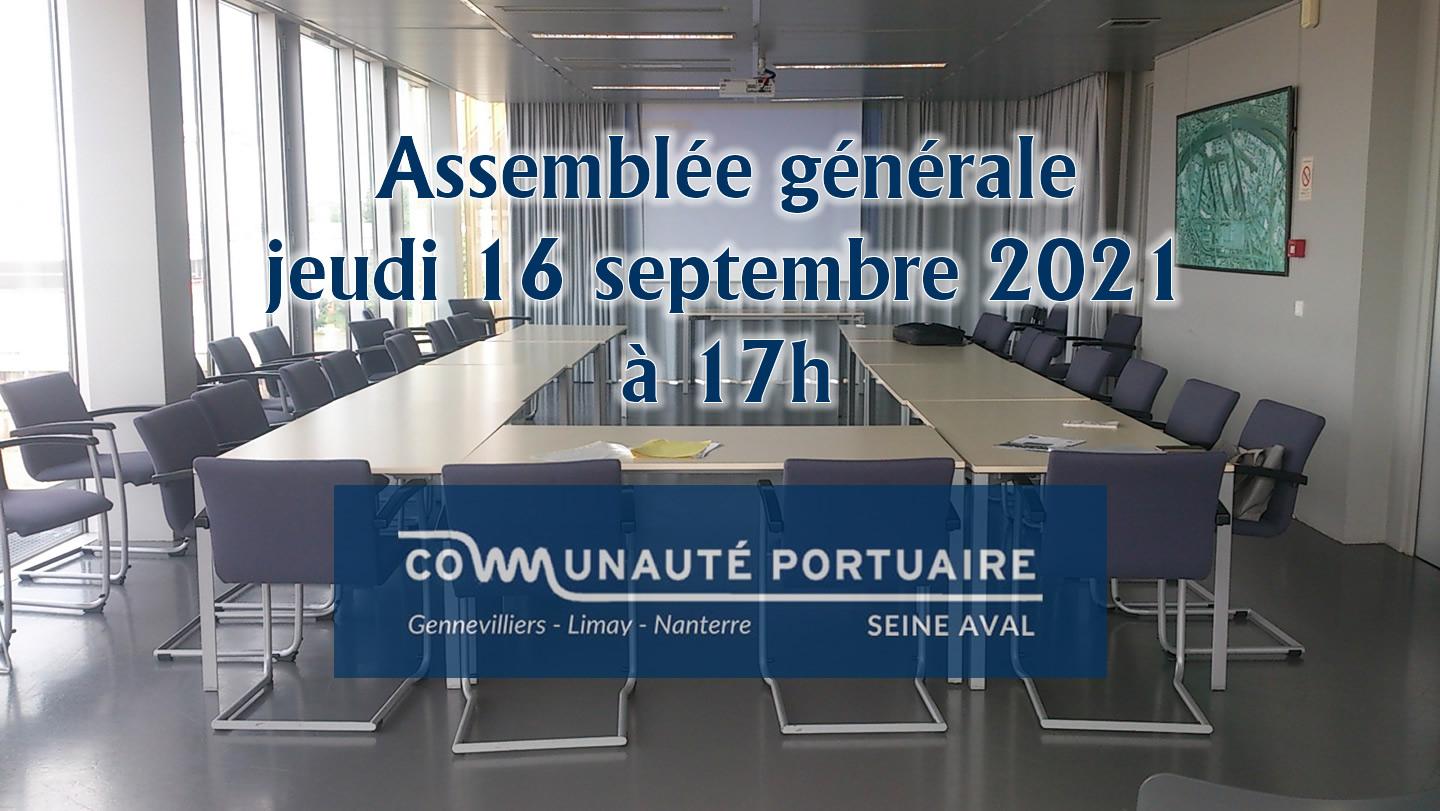 Assemblée générale le jeudi 16 septembre 2021 à 17h