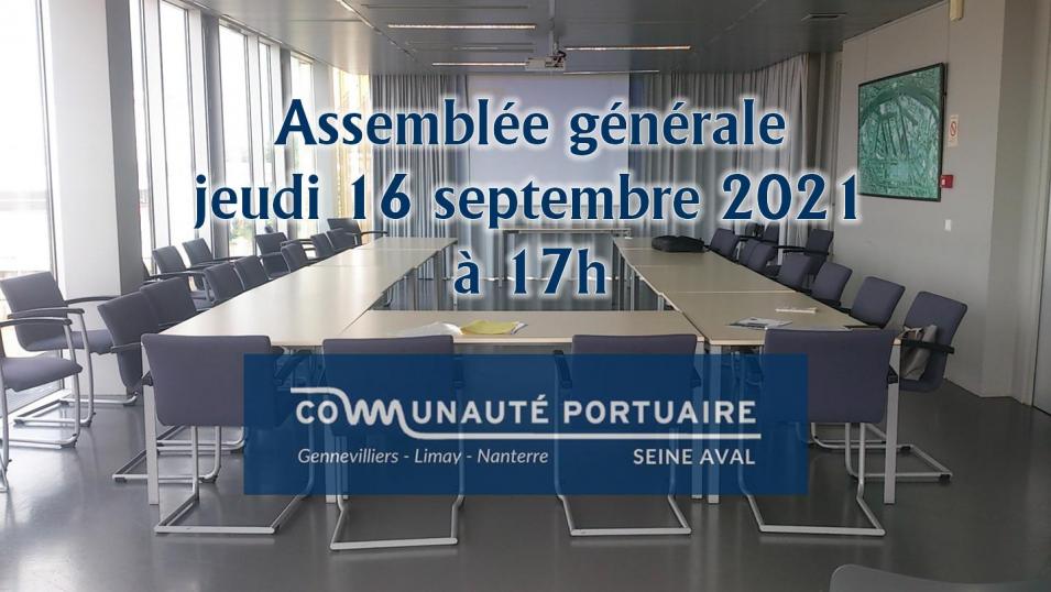 Assemblée générale le jeudi 16 septembre 2021 à 17h