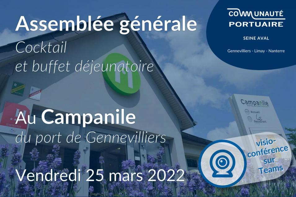 Assemblée générale vendredi 25 mars 2022 de 11H à 13H30