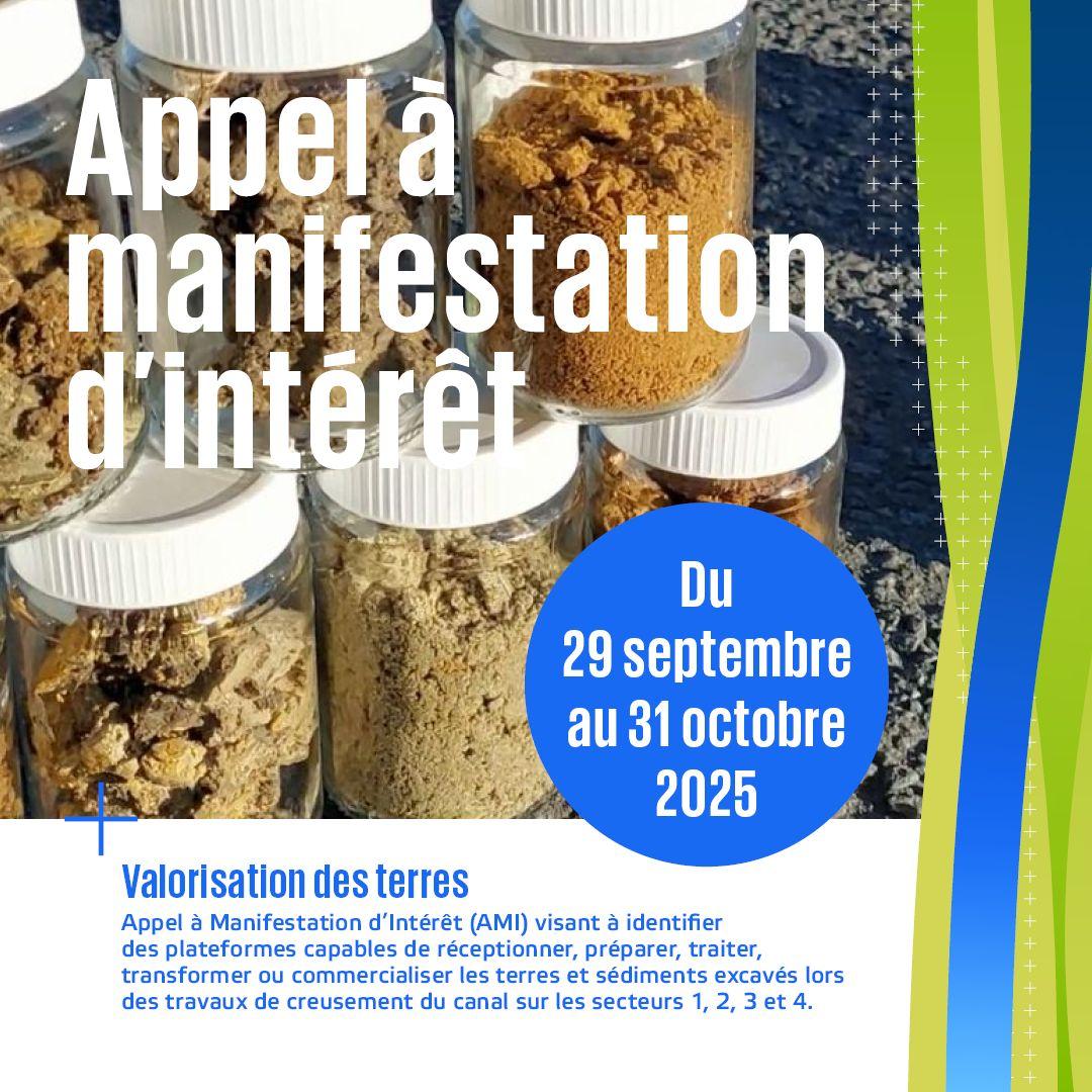 Appel à Manifestation d’Intérêt (AMI) : valorisation des terres excavées du Canal Seine-Nord Europe (CSNE)