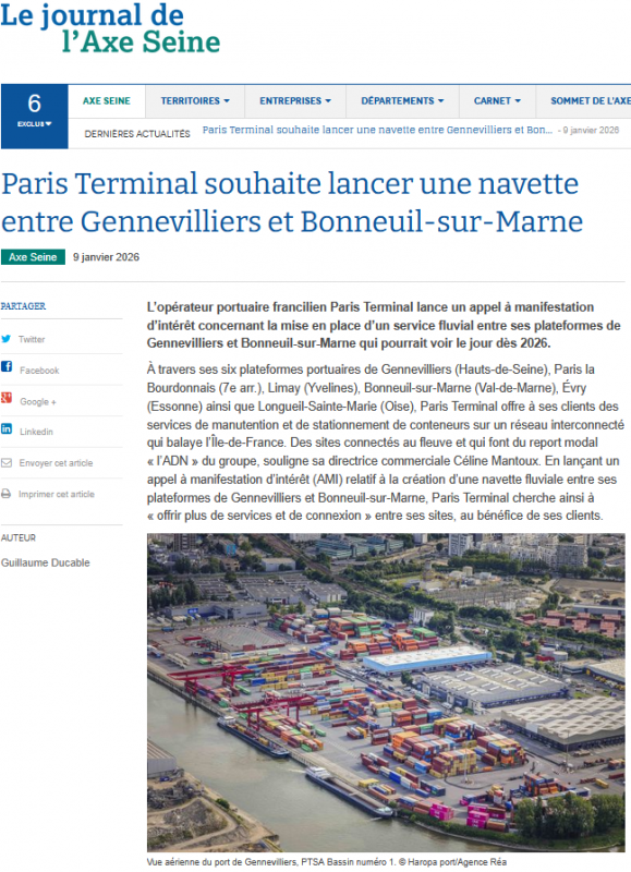 Lu dans le Journal de l'Axe Seine du 09/01/2026