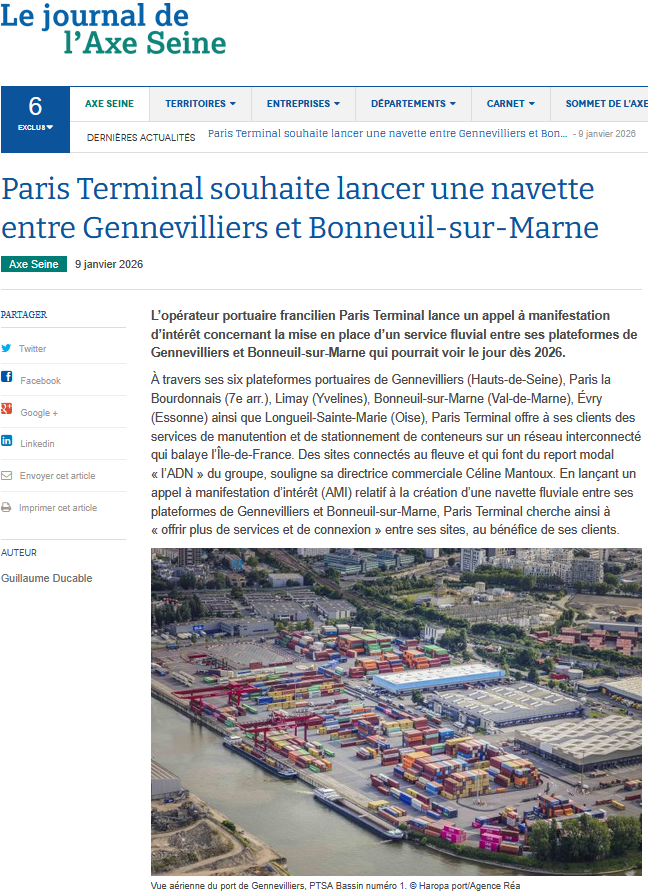 Lu dans le Journal de l'Axe Seine du 09/01/2026