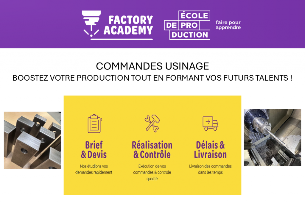 Participez à la formation des jeunes en usinage : Boostez votre production tout en formant vos futurs talents !