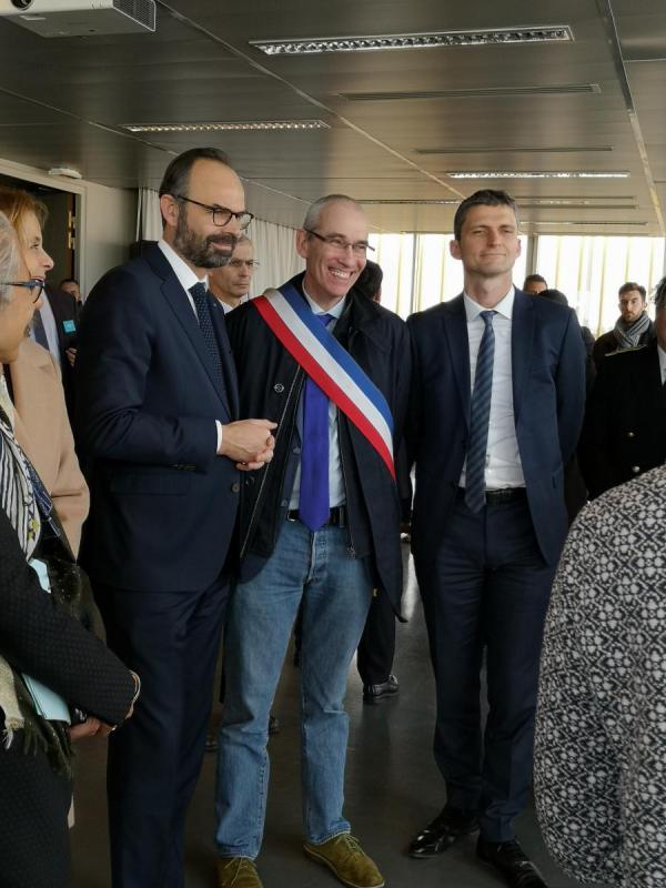 Visite du Premier Ministre Edouard Philippe jeudi 7 fvrier 2019 au port de Gennevilliers